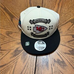 New Era Kansas City Chiefs Super Bowl LVII Champions Hat - Cream and Black